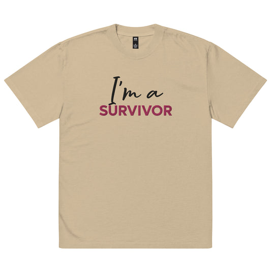 I'm A Survivor - Oversized faded t-shirt